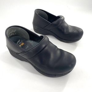 Dansko XP Wide 2.0 Professional Womens Leather Clogs Black Size EU38 US7.5/8